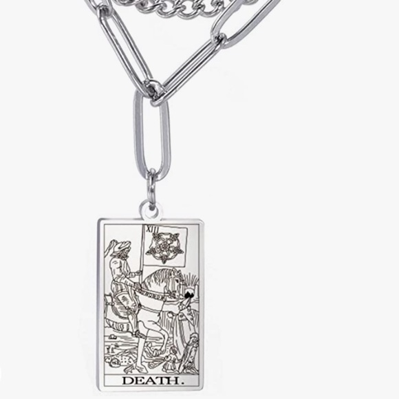 Tarot card layered necklace (SILVER) - Picture 4 of 16